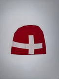 GO-EL Red Cross Thermal Beanie, 14 oz 100% cotton, front product photo